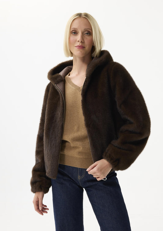 Leo & Ugo Faux Fur Hooded Jacket