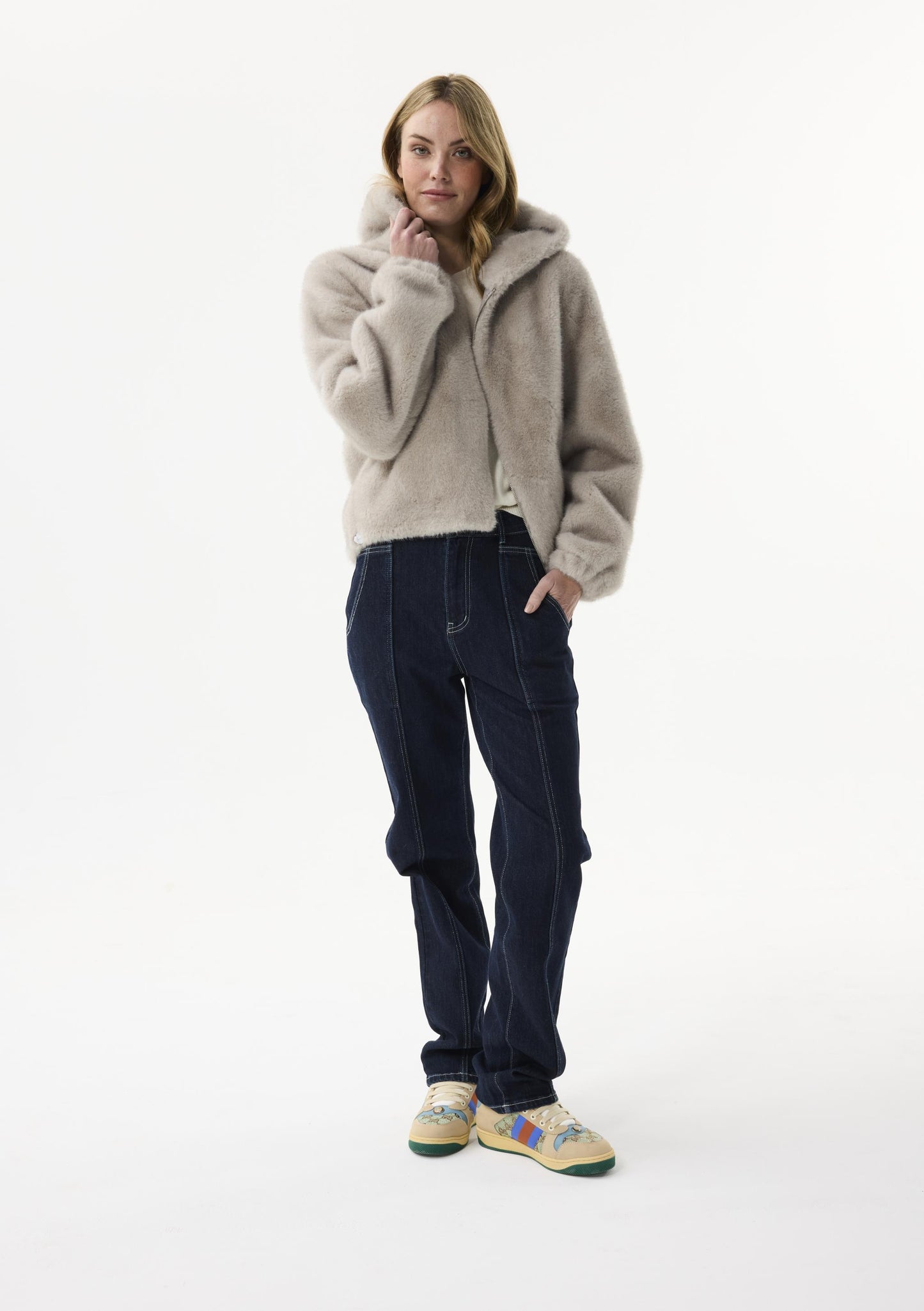 Leo & Ugo Faux Fur Hooded Jacket