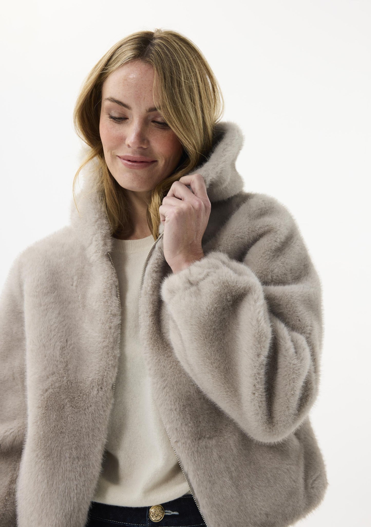 Leo & Ugo Faux Fur Hooded Jacket