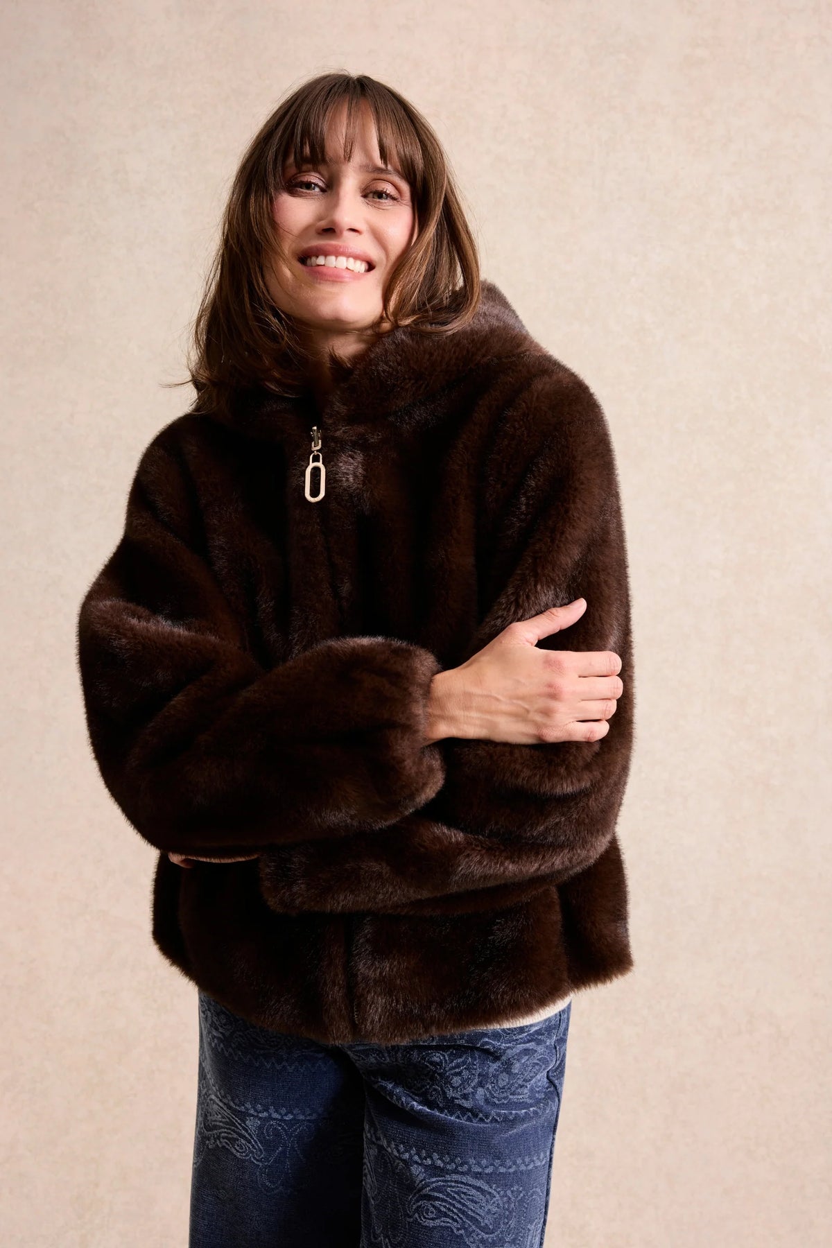 Leo & Ugo KH968 Brown reversible jacket