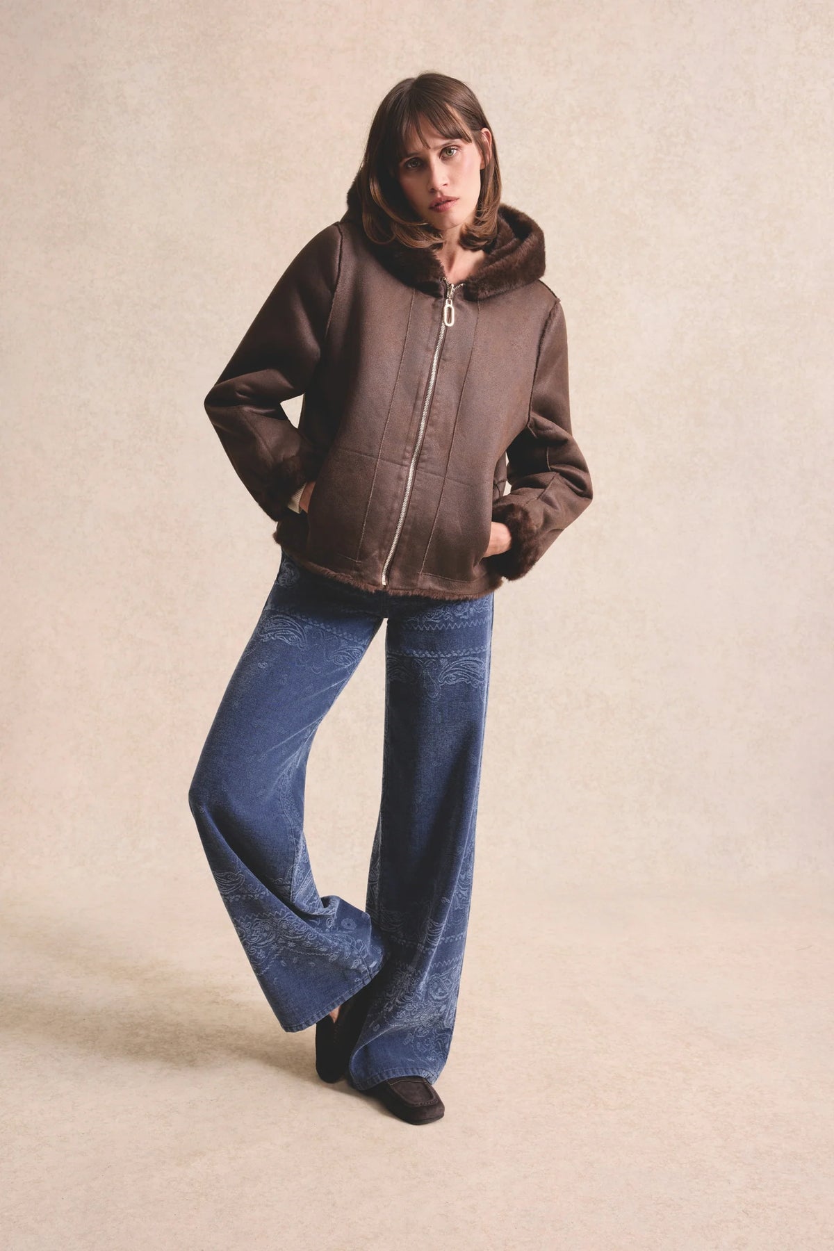Leo & Ugo KH968 Brown reversible jacket