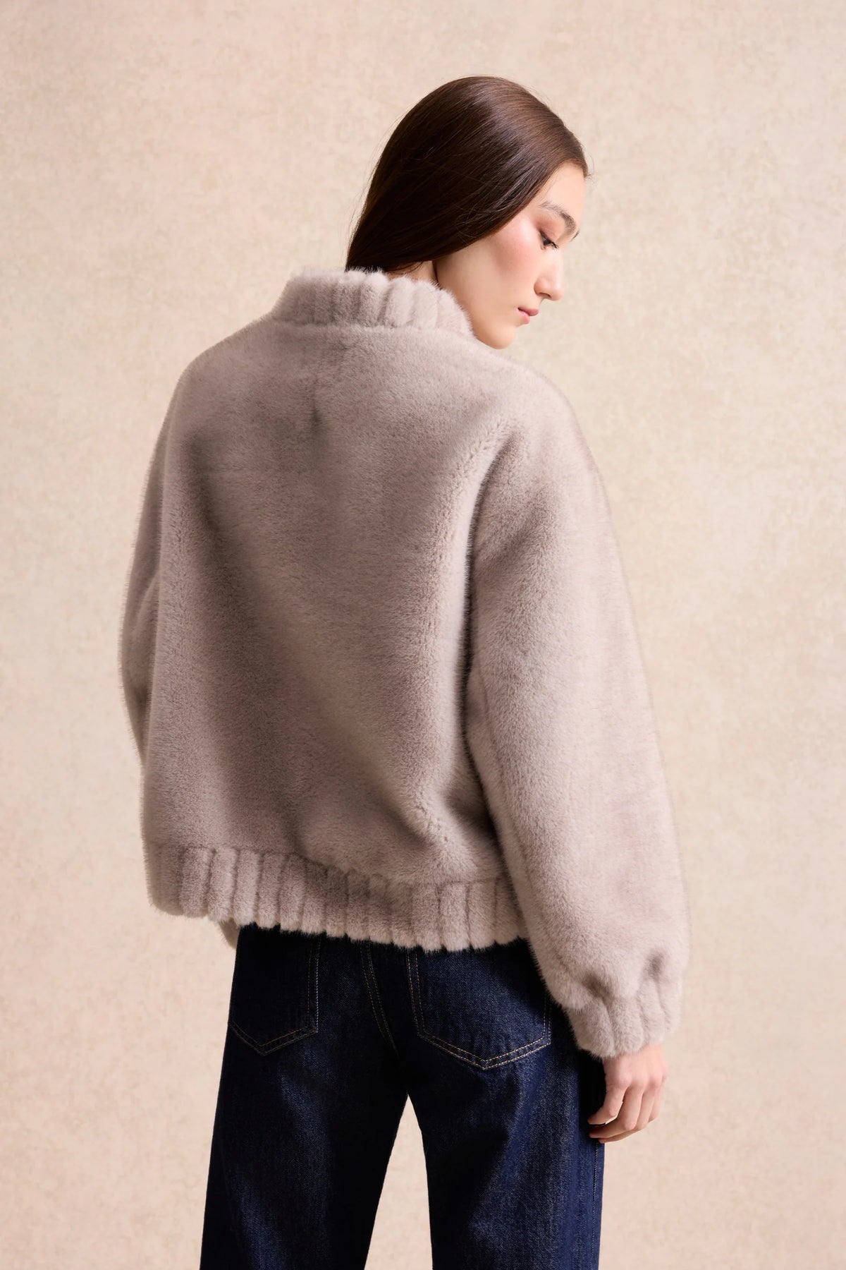 Leo & Ugo Albane grey jacket back view
