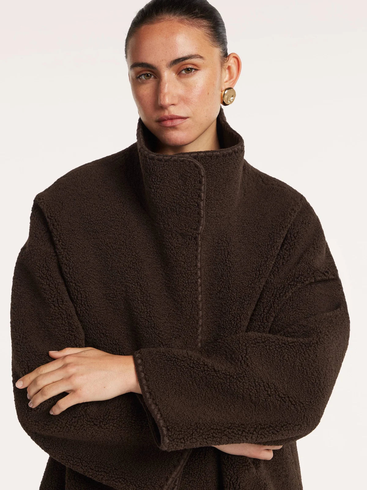 Beaumont Mica Jacket in Dark Chocolate front view