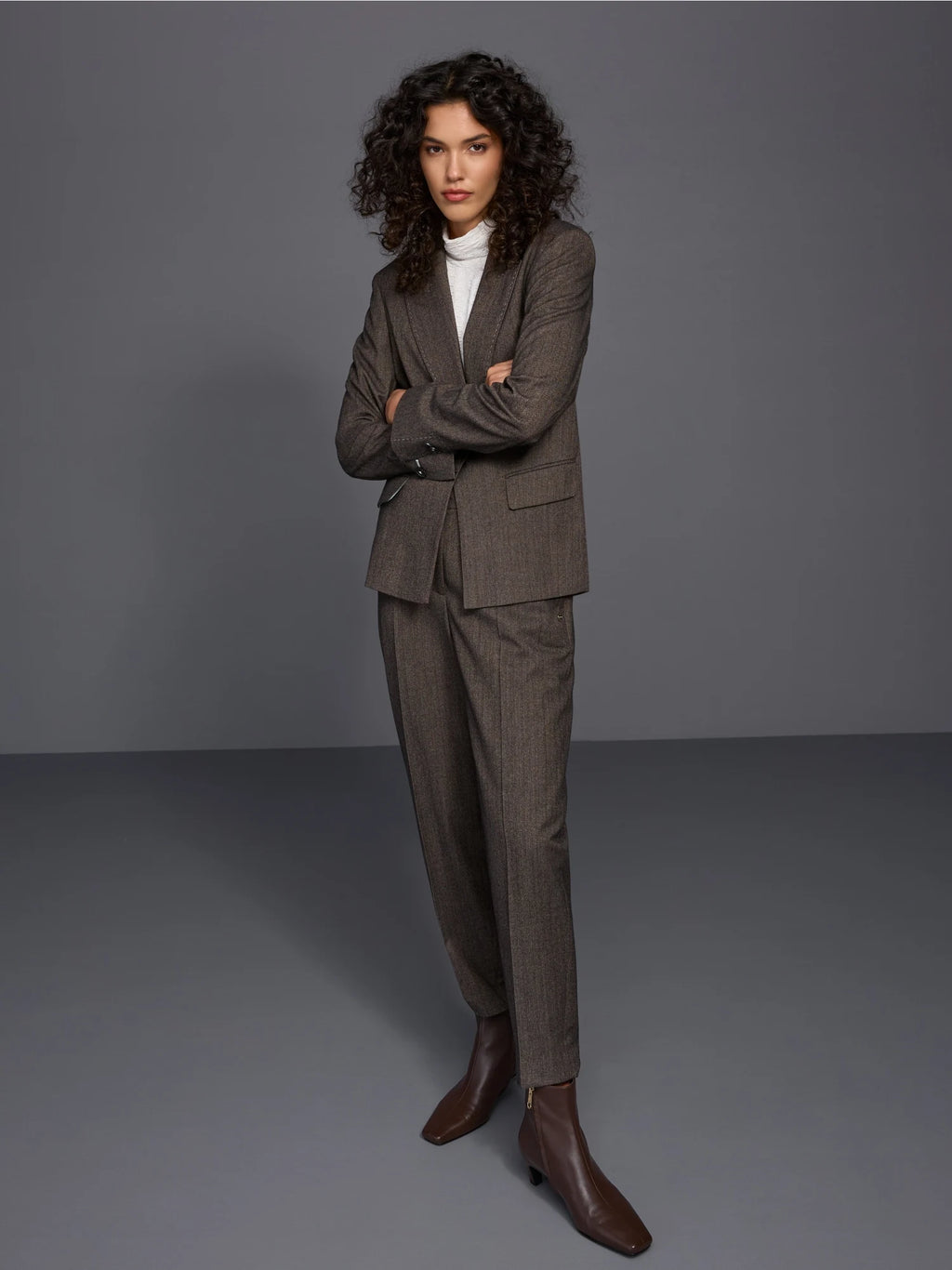 Marc Cain blazer showing contrast seams