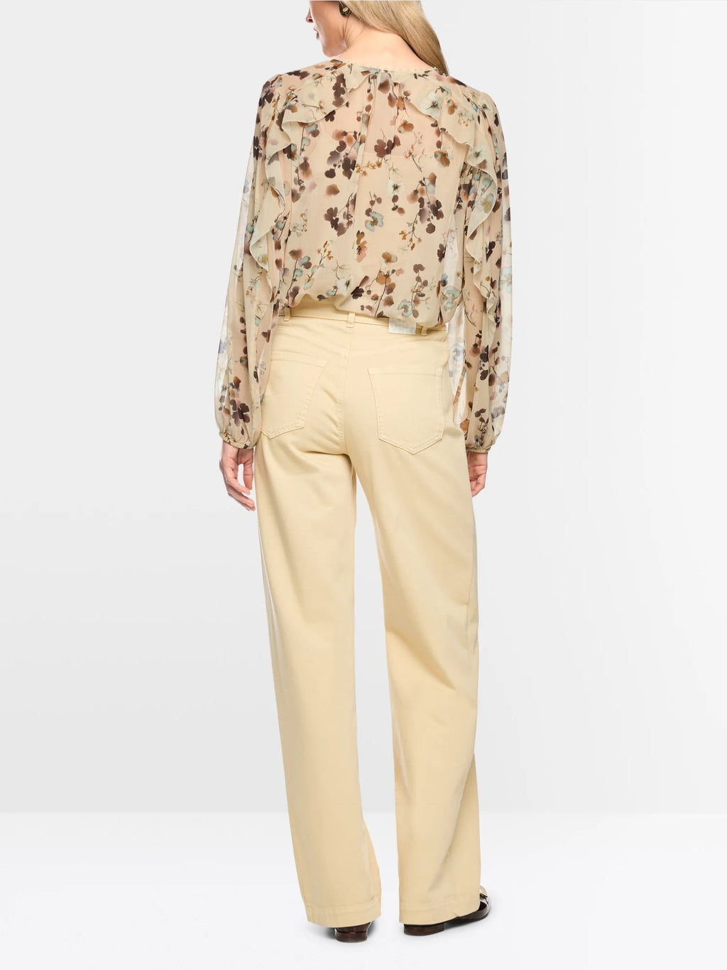 Marc Cain flounce V-neck blouse