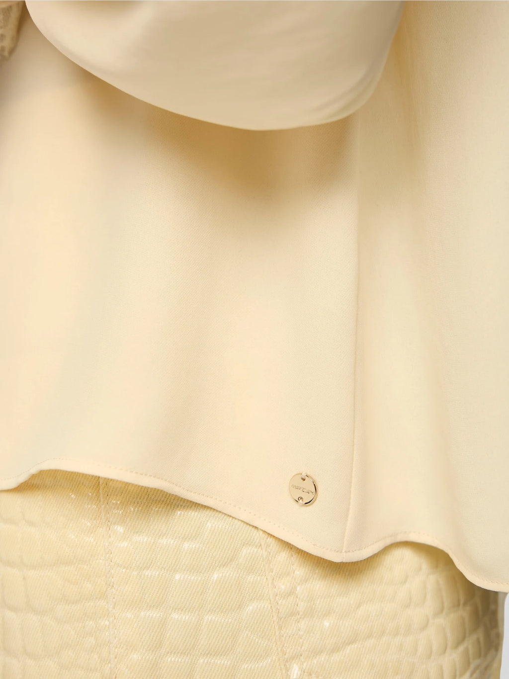 Marc Cain cream lace-detail blouse
