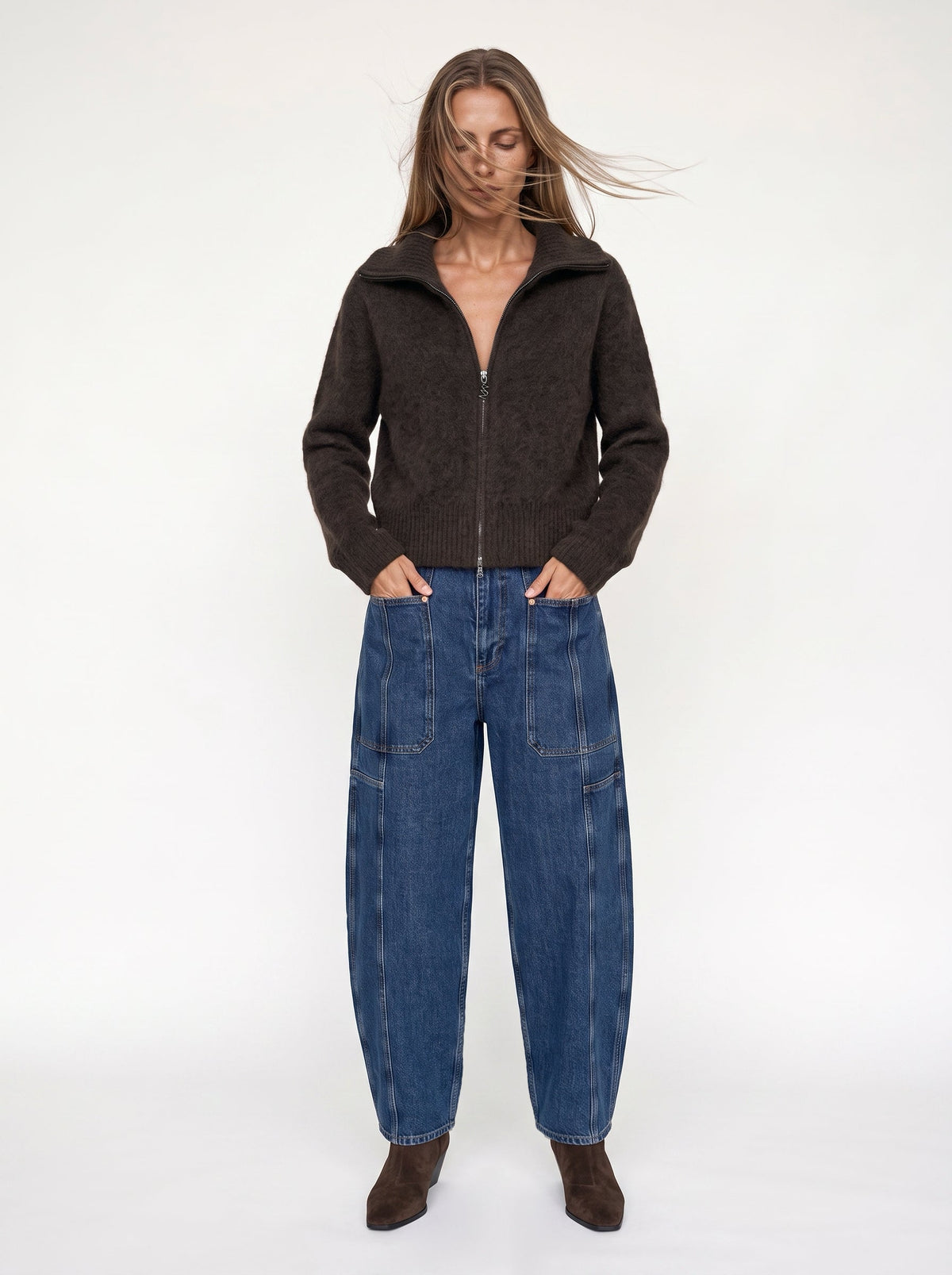 MOS MOSH MMRosy Galleon Jeans in Blue styled on model
