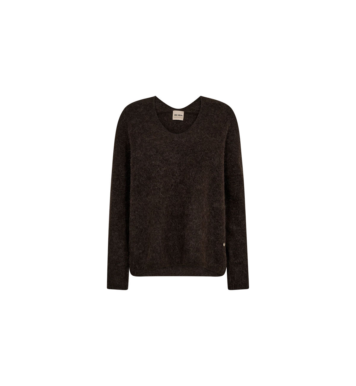 Mos Mosh MMthora V neck knit in delicoso front flat lay

