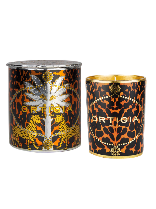 Ortigia Sicilia Ambra Nera Decorated Candle