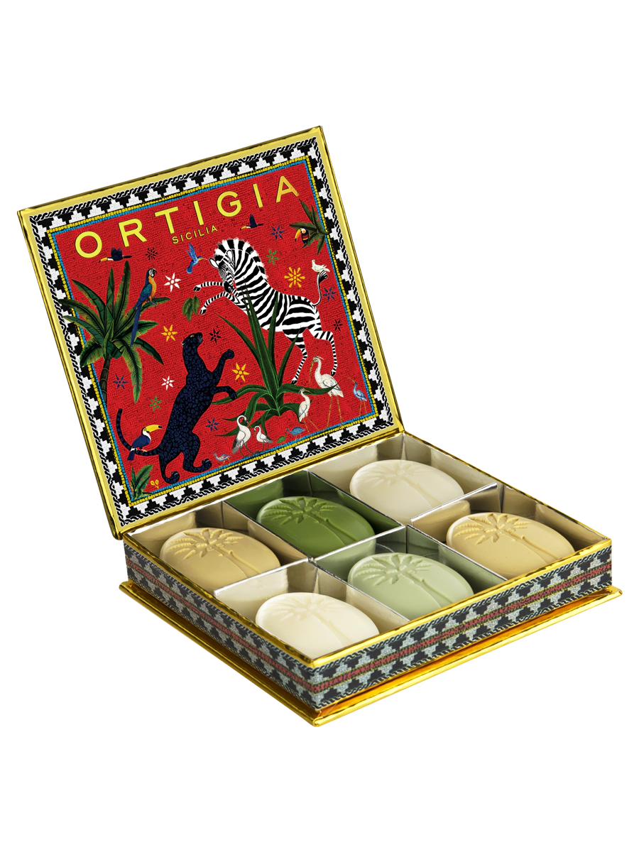 Ortigia Sicilia Jungle Red Soap Set of 6