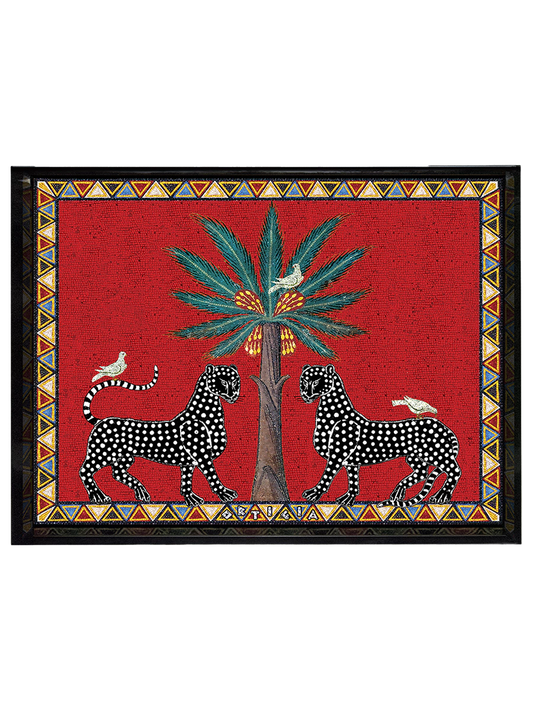 Ortigia Sicilia Large Red Mosaico Tray 38 x 28cm