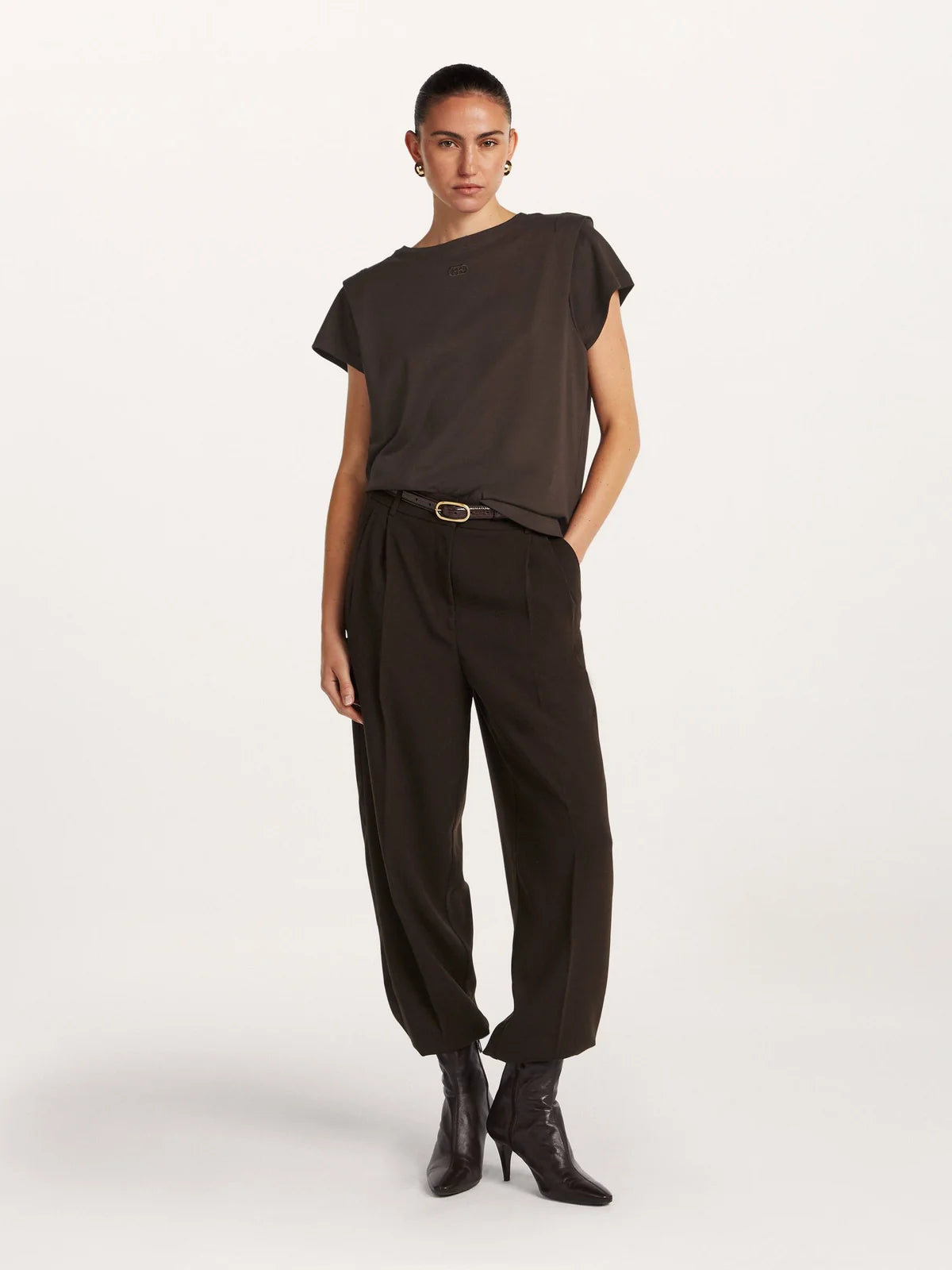 Beaumont Peggy Dark Chocolate short sleeve T-shirt