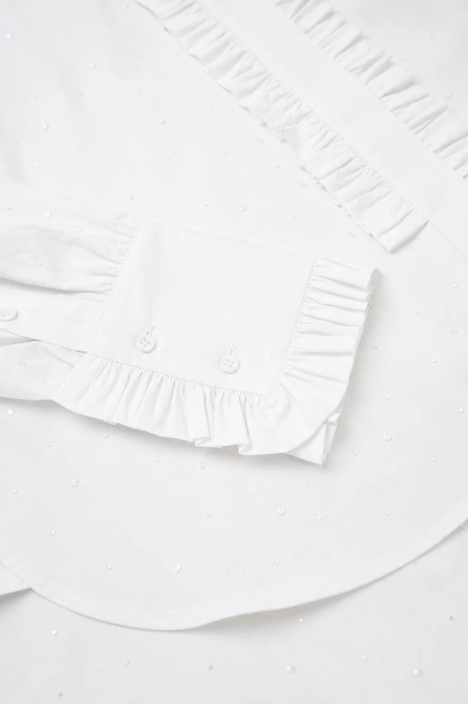 Psophía White poplin shirt with buttoned cuffs