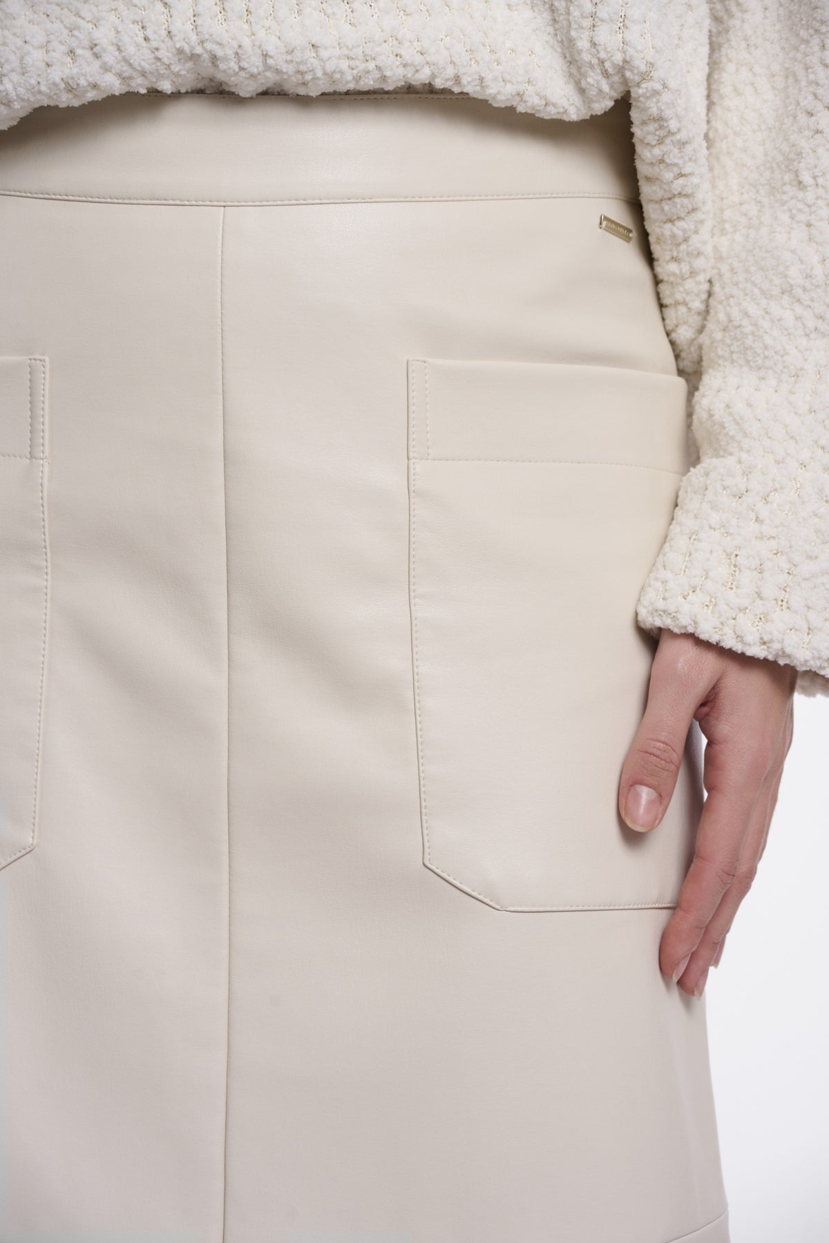Rino & Pelle Almas Birch faux leather midi skirt