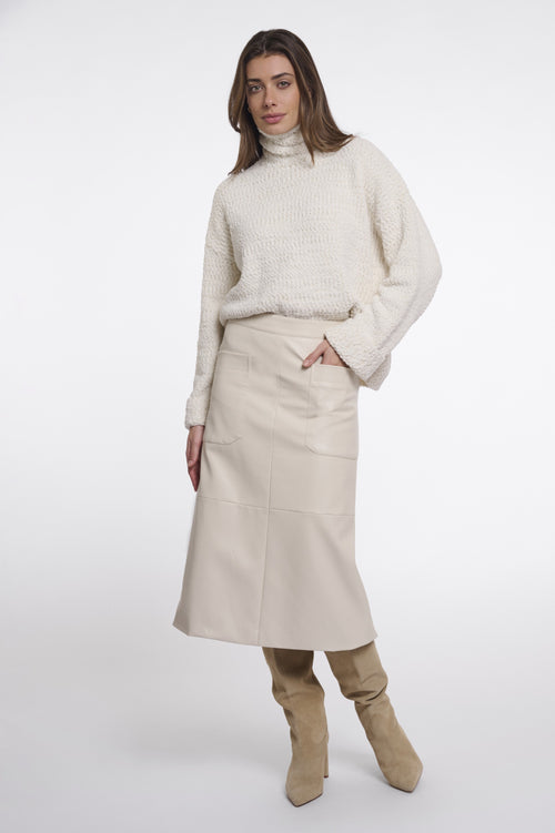 Rino & Pelle Almas Birch faux leather midi skirt