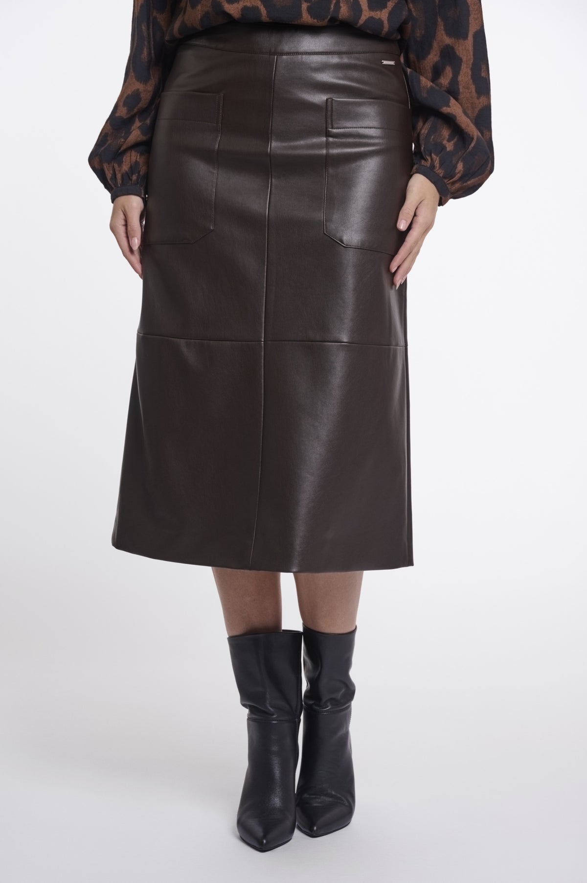Rino & Pelle Almas Midi Skirt in peated front view