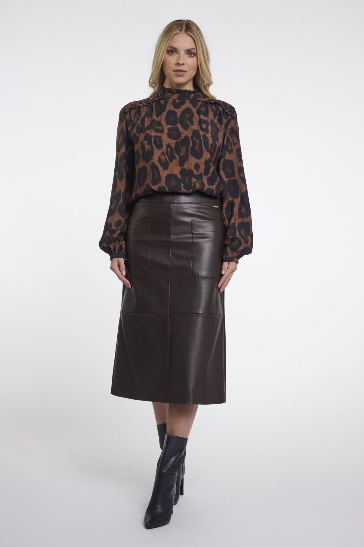 Rino & Pelle Almas A-line faux leather skirt