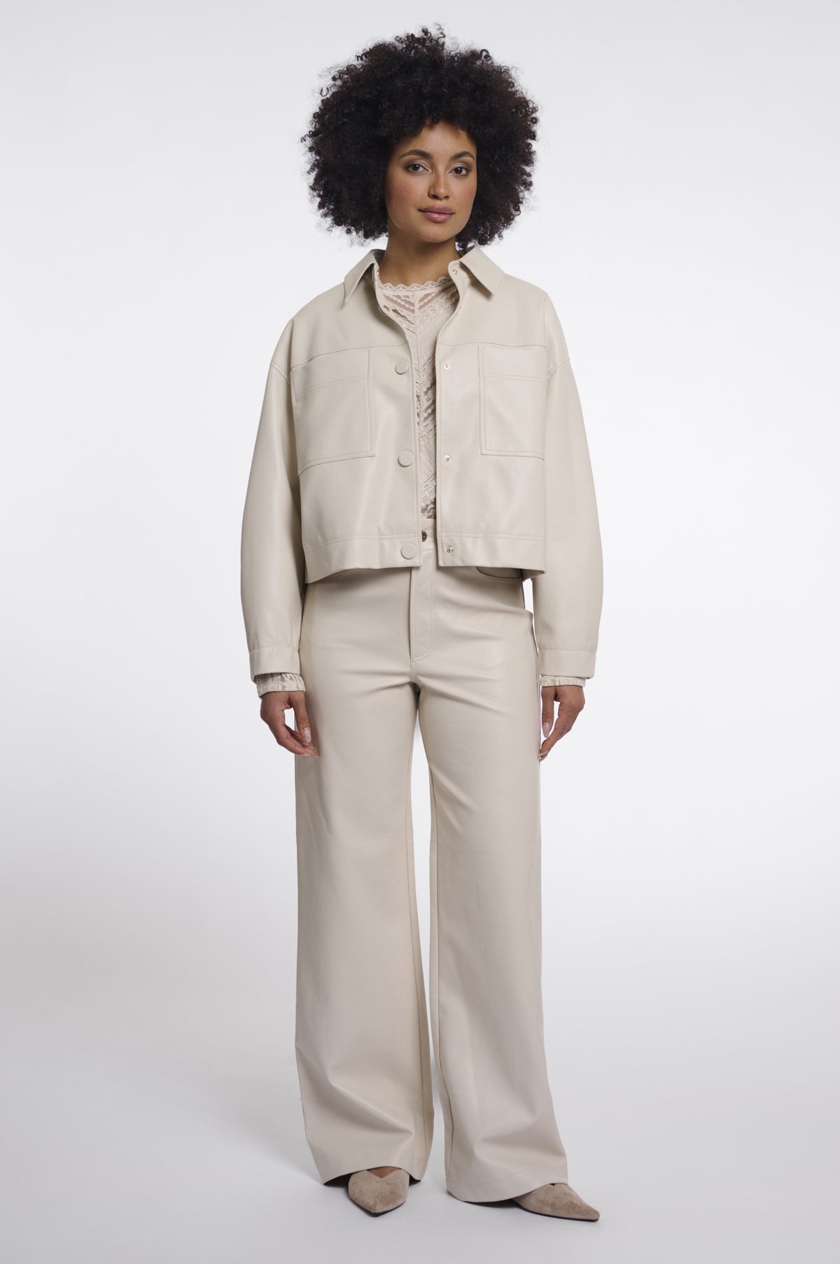 Rino & Pelle Bree faux leather jacket full outfit view
