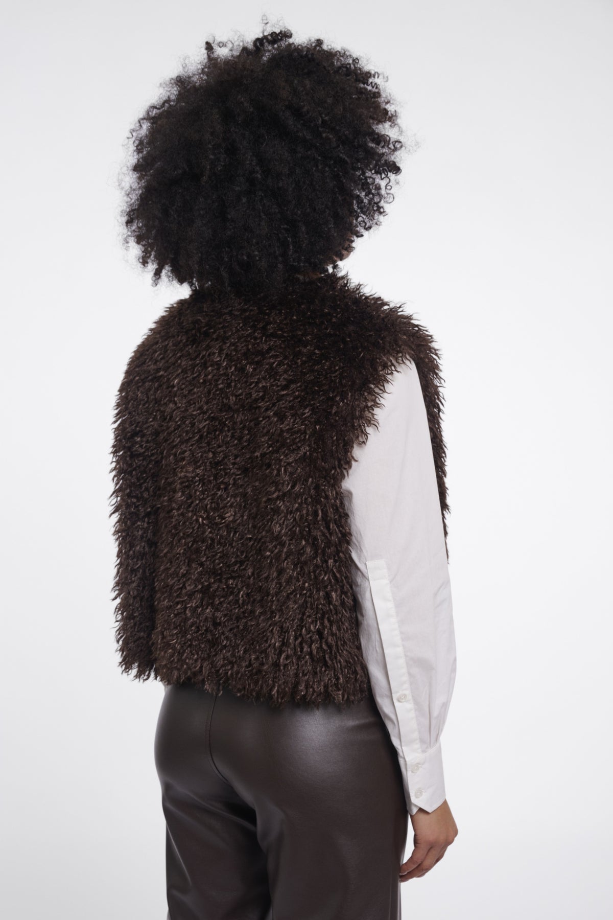 Rino & Pelle Sensy Coffee Roast waistcoat back view