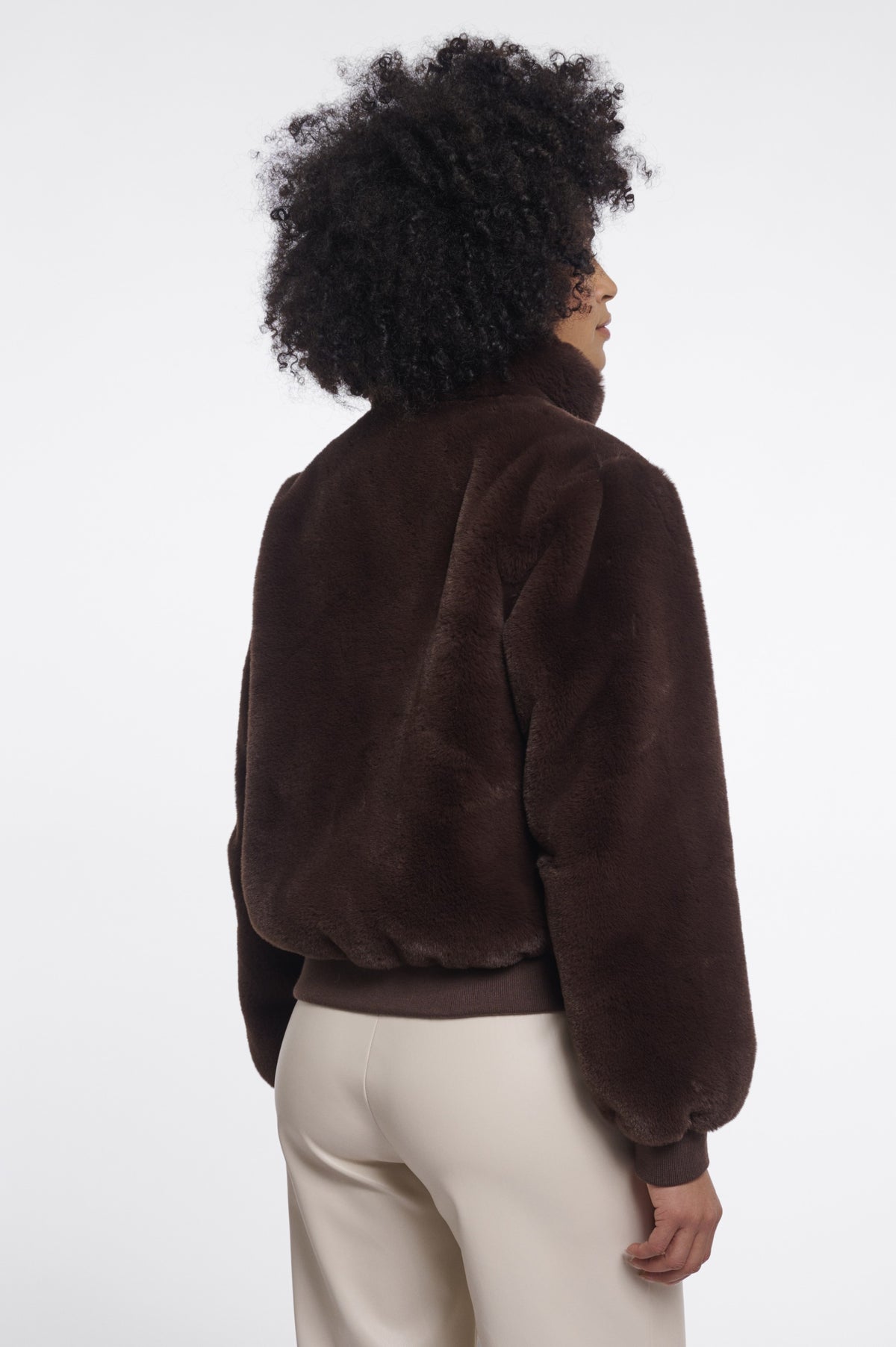 Rino & Pelle Ambra Jacket in coffee roast  back view