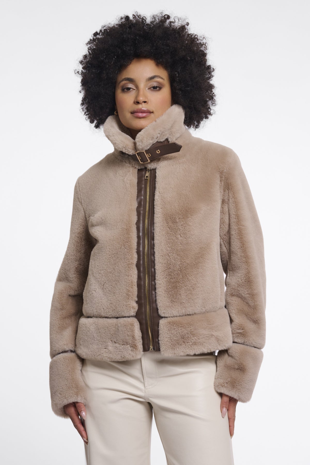 Lambra Short Faux Fur Jacket