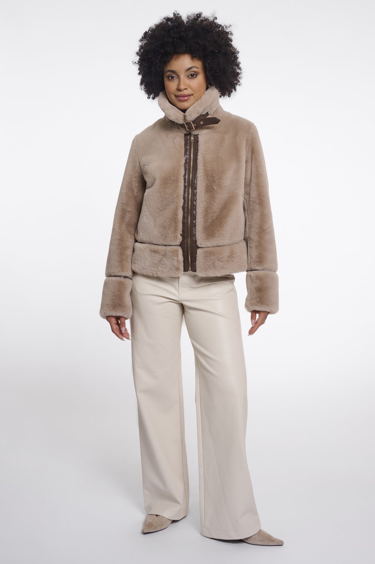 Lambra Short Faux Fur Jacket