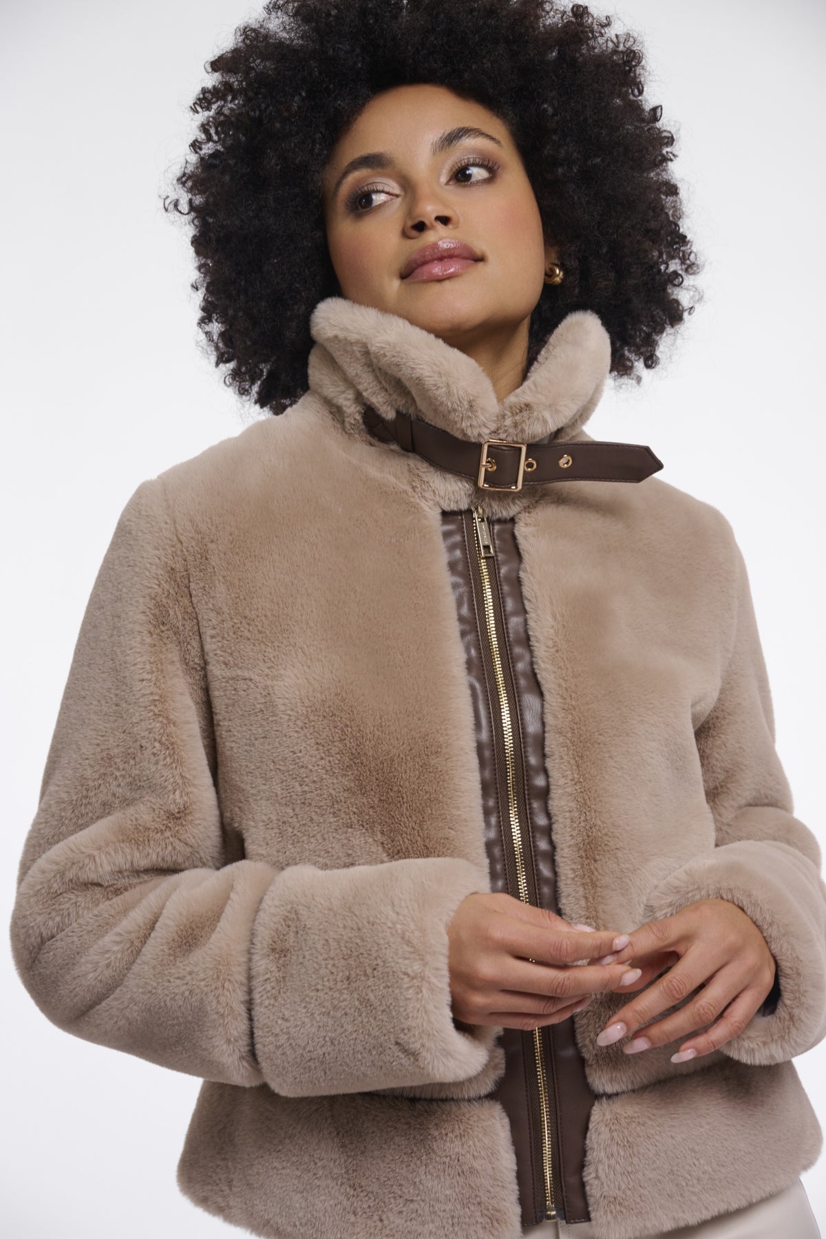 Lambra Short Faux Fur Jacket