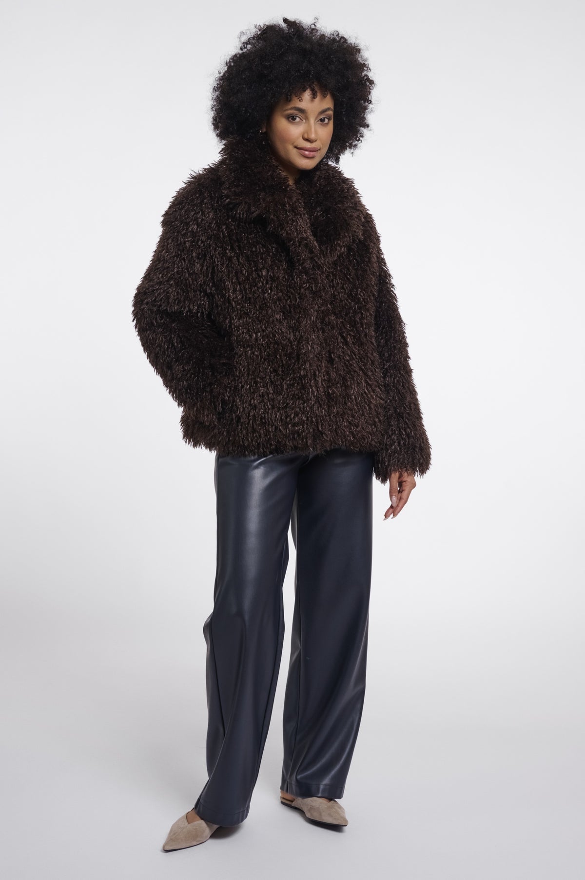 Rino & Pelle Lias plush brown jacket