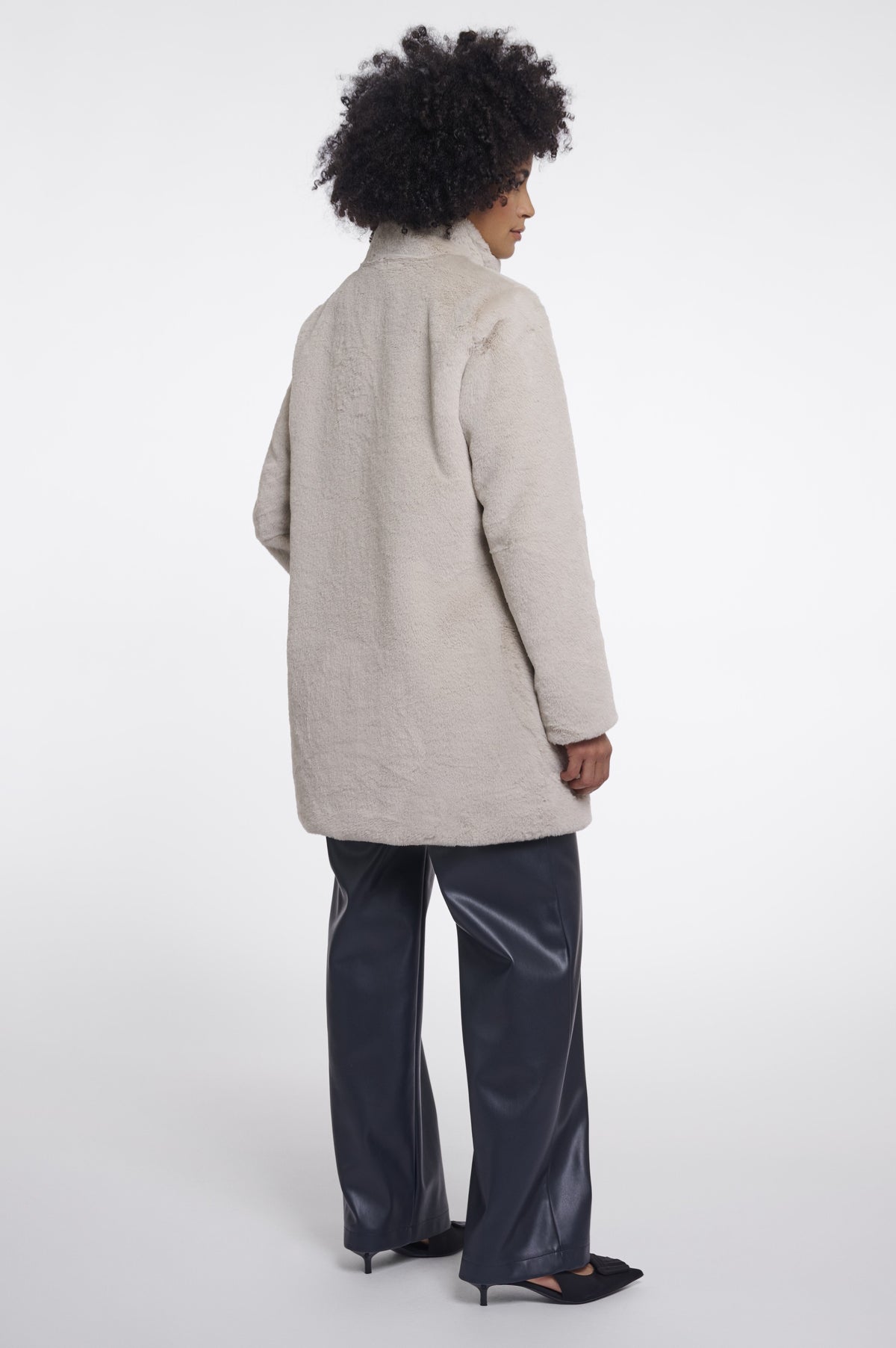 Rino & Pelle Nonna Birch winter coat styled on model