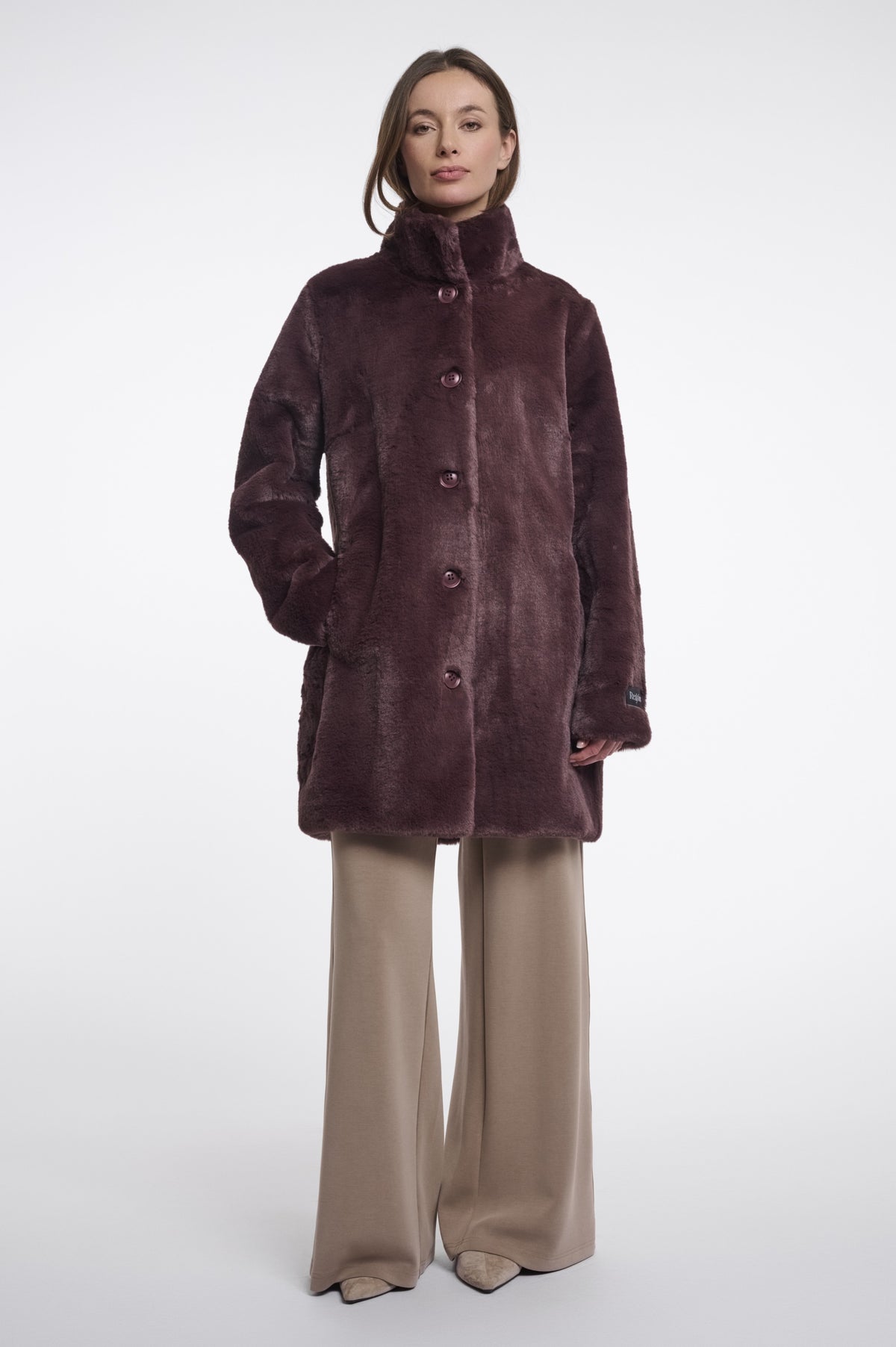 Rino & Pelle Nonna 7002611 coat in CHOCOLATE BEANS