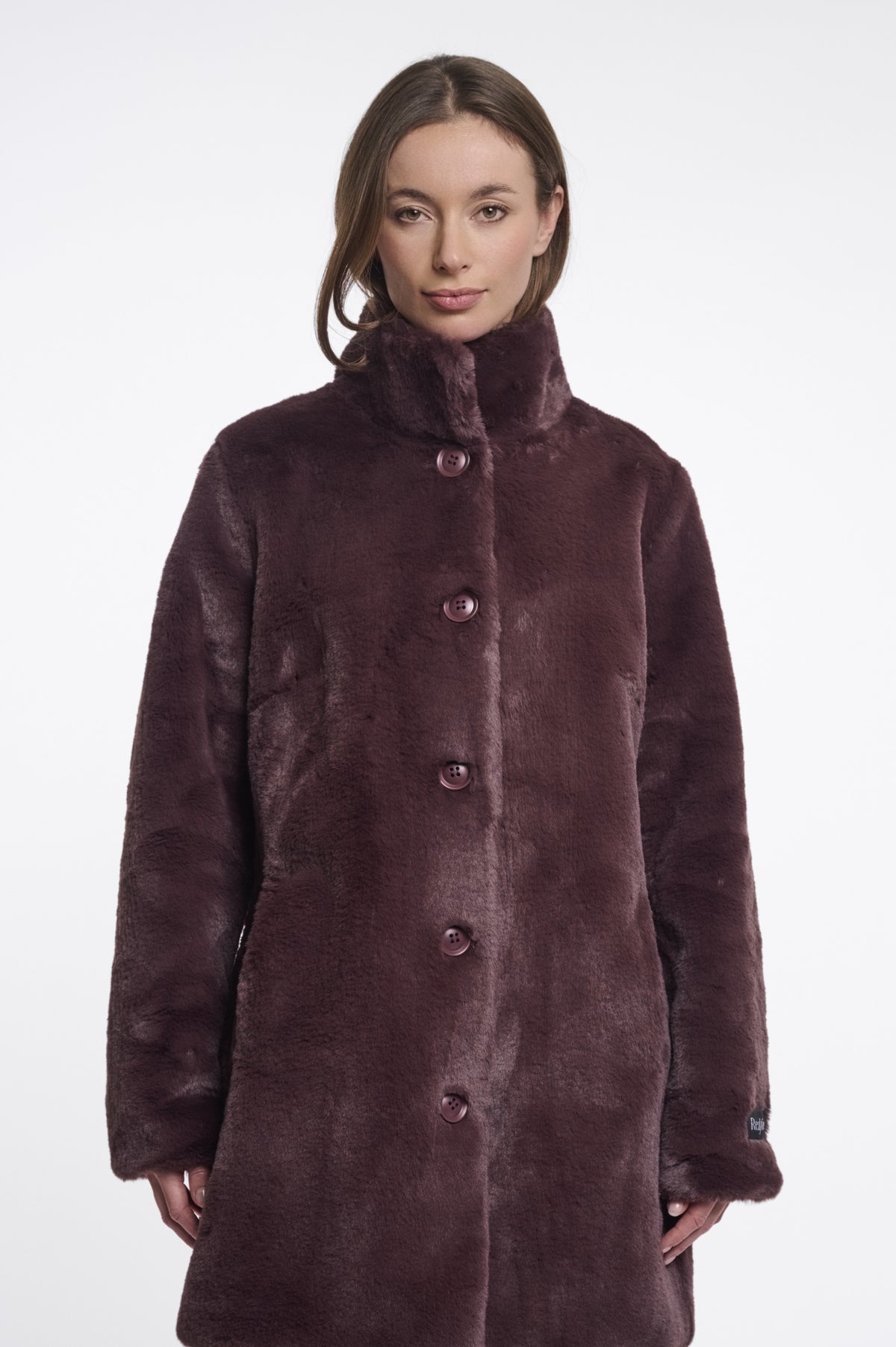 Rino & Pelle Nonna 7002611 coat in CHOCOLATE BEAN