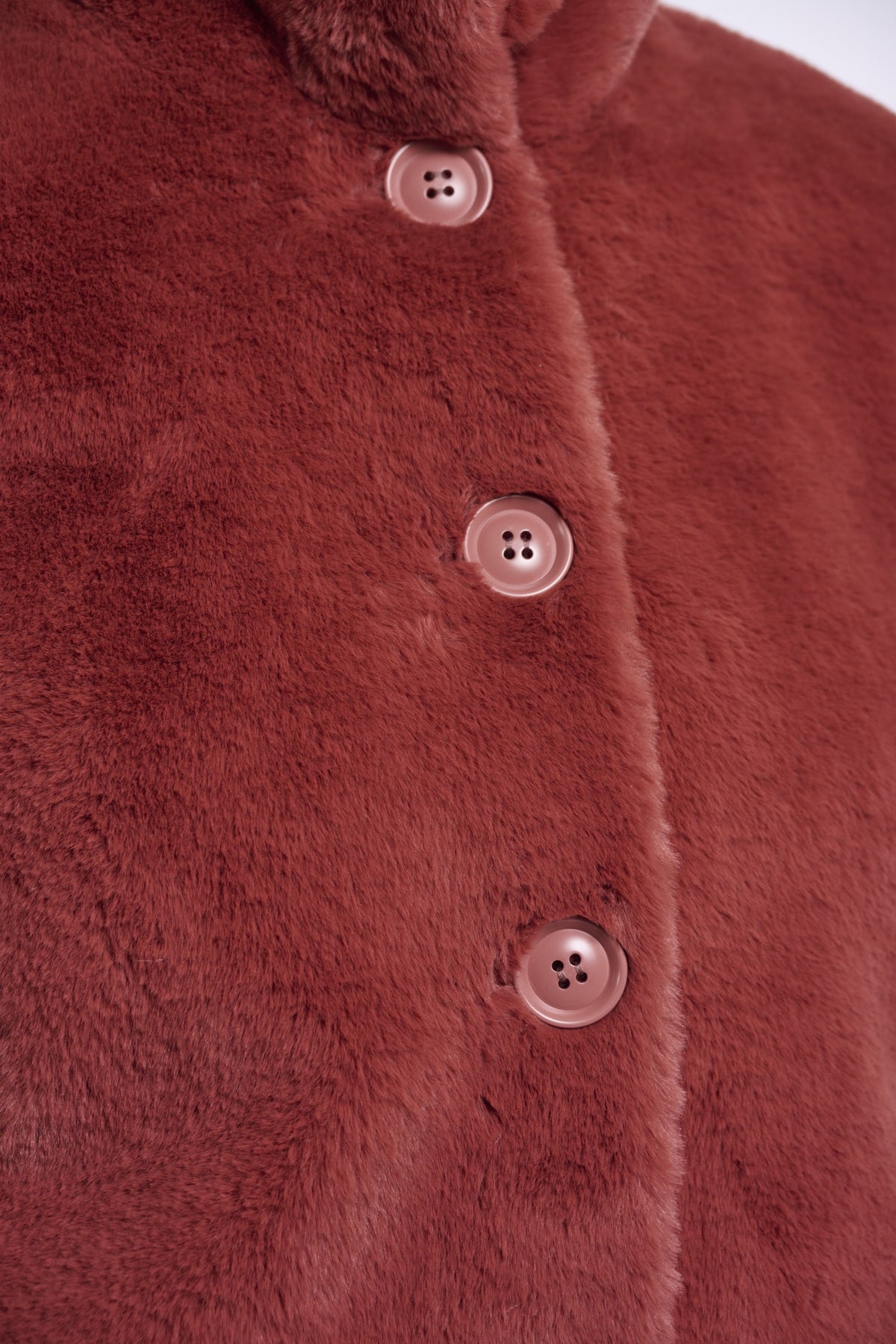 Close-up of tonal buttons on Rino & Pelle Vie Jacket antique rogue 