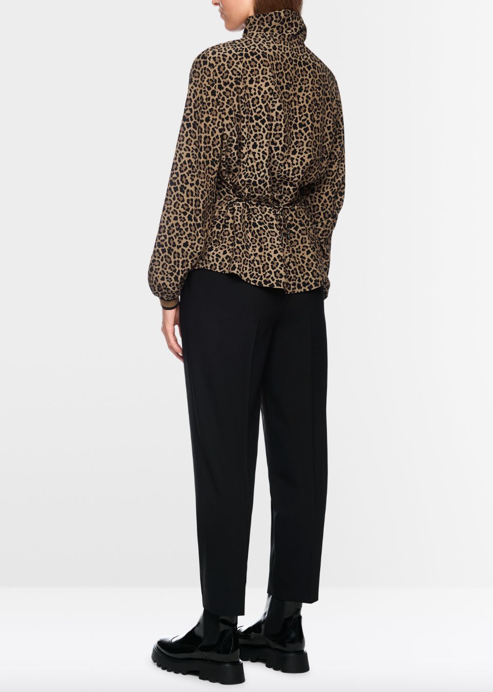Marccain Viscose Blouse with Leopard Print