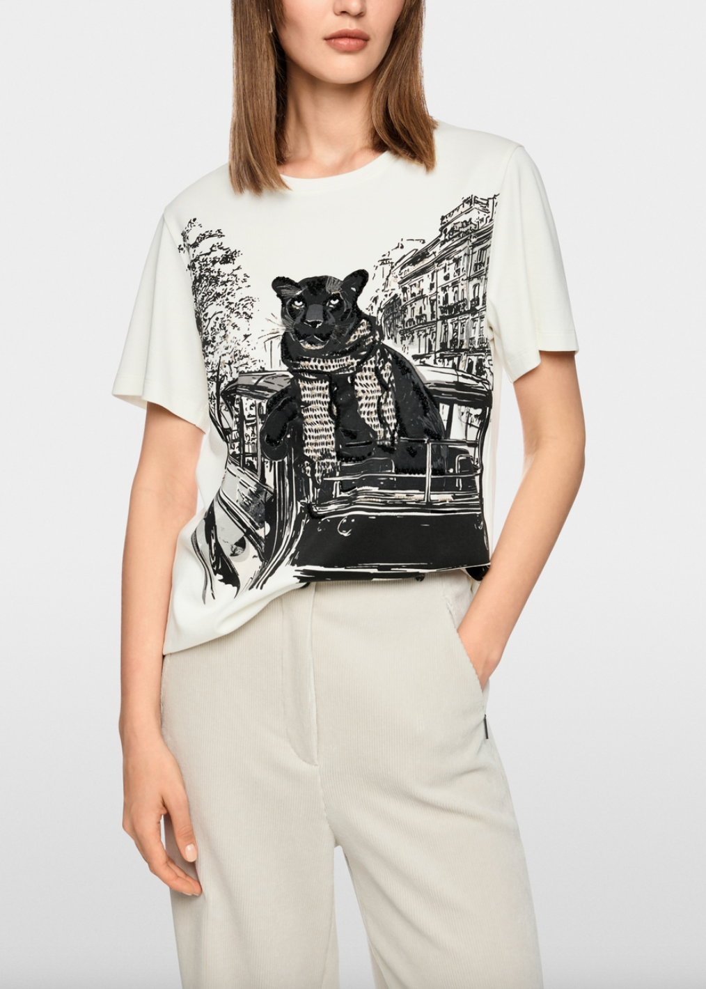 Marccain Tee with Panther Print