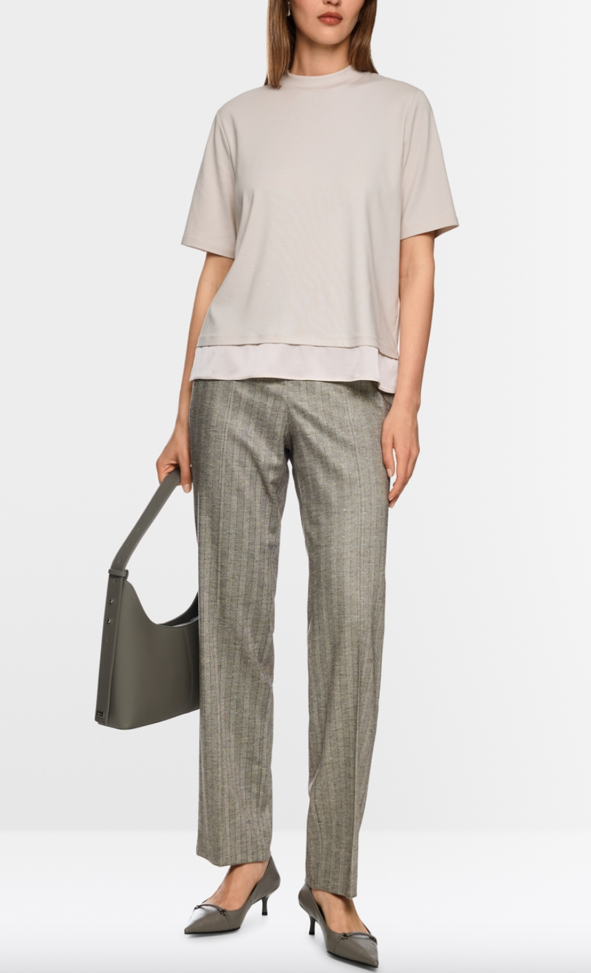 Marccain Tshirt with Silk Trim