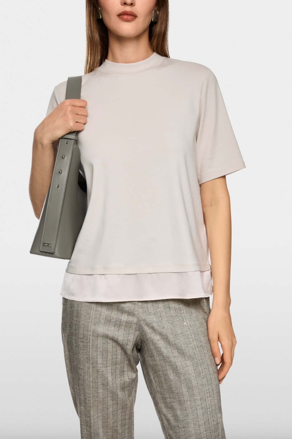 Marccain Tshirt with Silk Trim