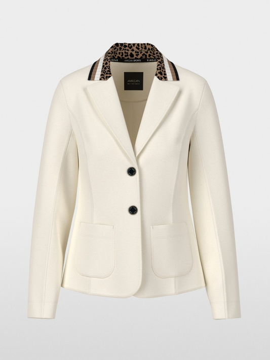 Marccain Blazer with Leopard Trim