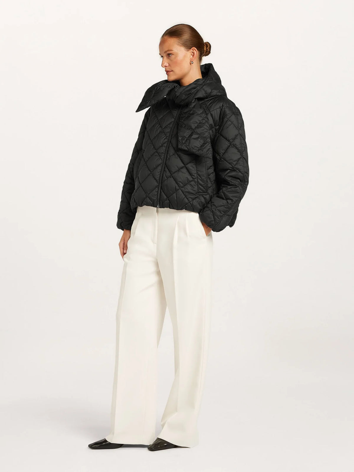 Beaumont Violetta lightweight quilted jacket in Black