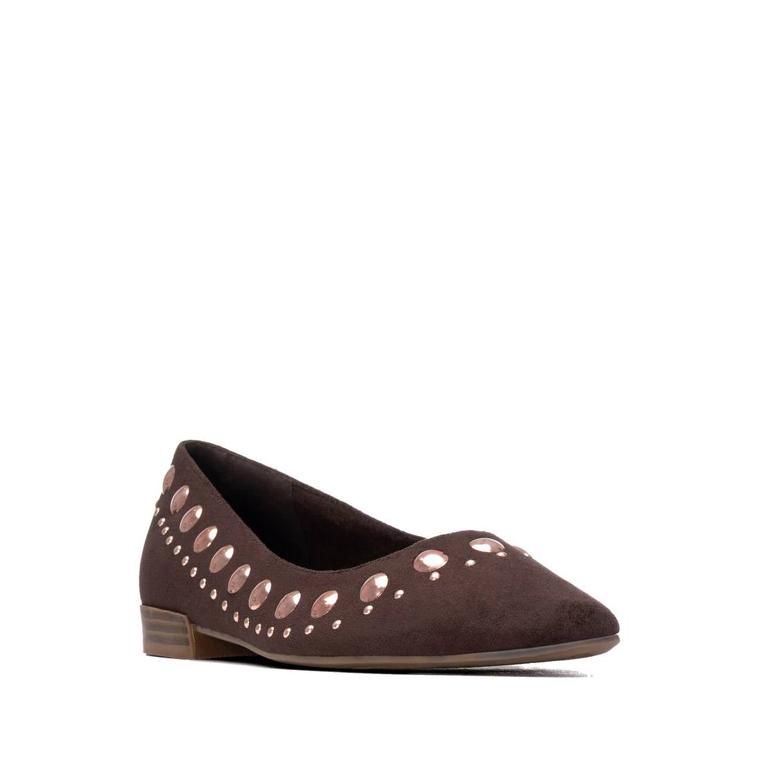 XTI Ballerina Flat style 14622303 in Brown side profile