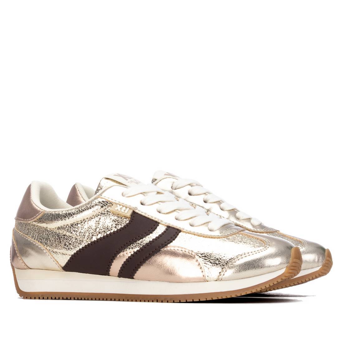XTI 14627503 Gold sneaker opposite side profile