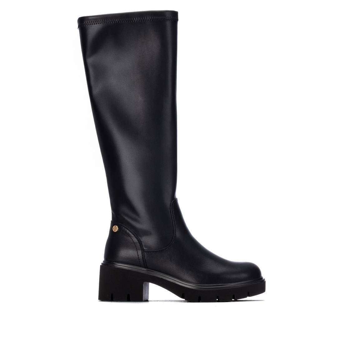 XTI 14635701 black leather-look boot