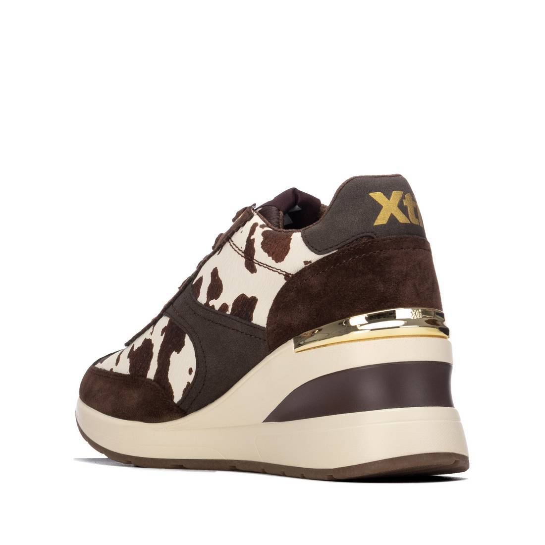 Product-only image of XTI 14636701 wedge sneaker in Brown