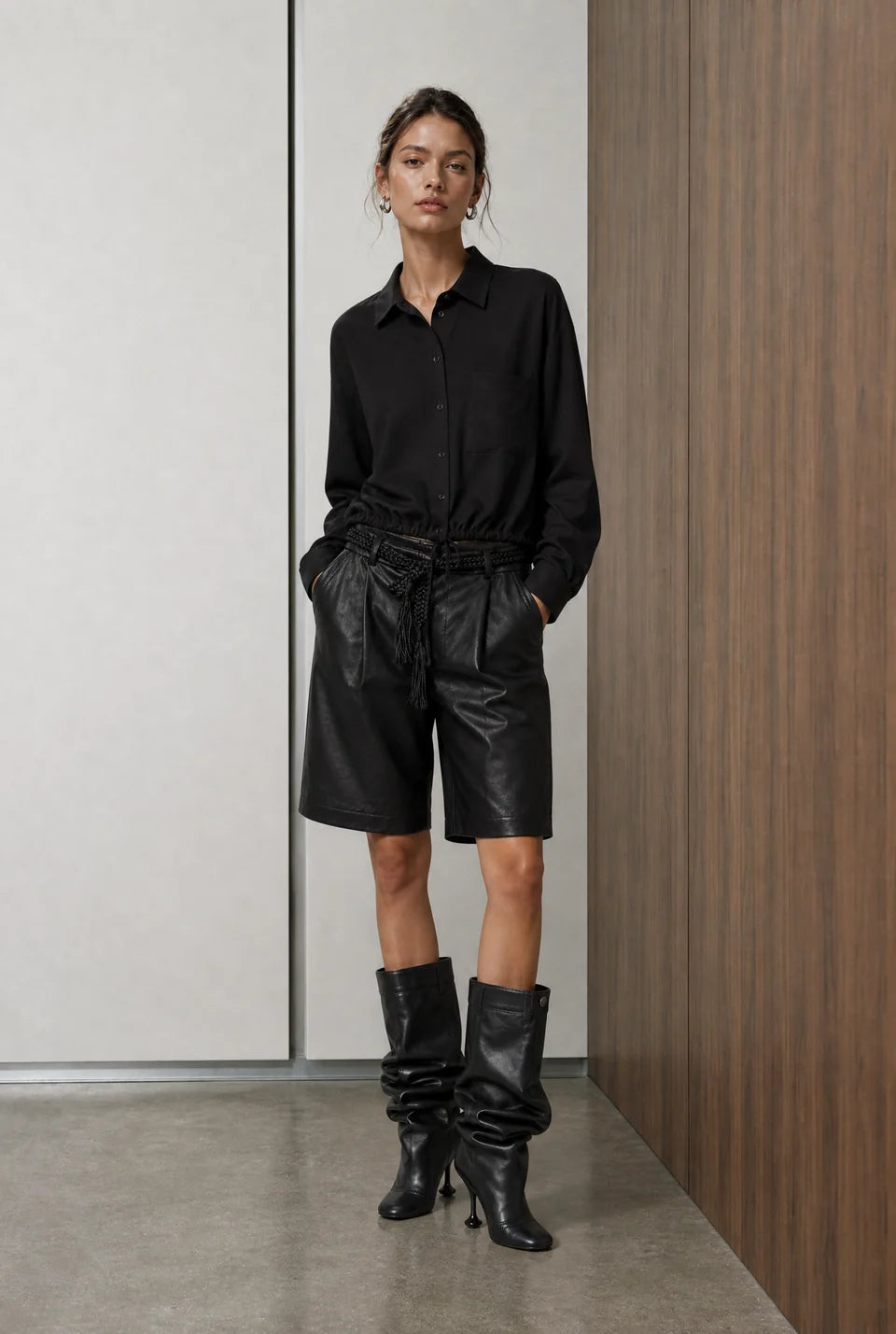 Jane Lushka Carmen Blouse in Black front view