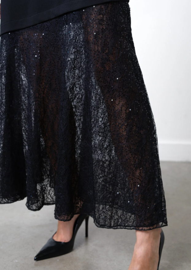 French Connection Valetta Lace Sequin Mix Dress