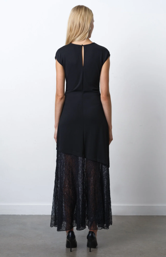 French Connection Valetta Lace Sequin Mix Dress