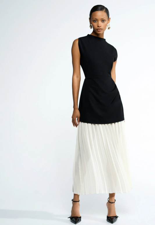 French Connection Zion Pleated Dress